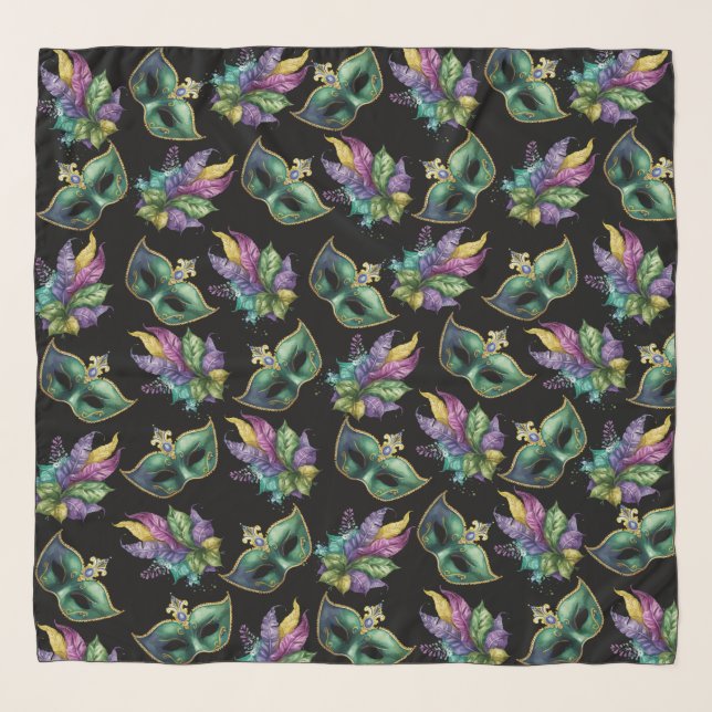 Mardi Gras Chiffon Woman's Accent Scarf (Front)