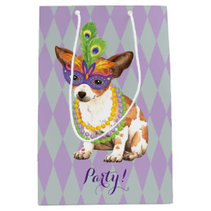 Mardi Gras Chihuahua Medium Gift Bag