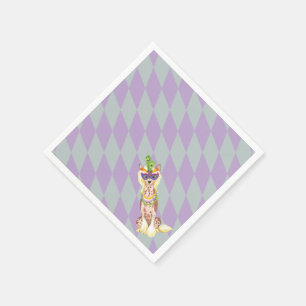Mardi Gras Chinese Crested Paper Napkins