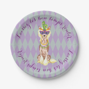 Mardi Gras Chinese Crested Paper Plates