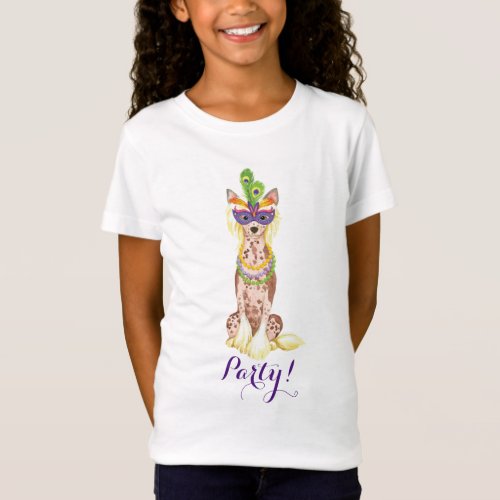 Mardi Gras Chinese Crested T_Shirt