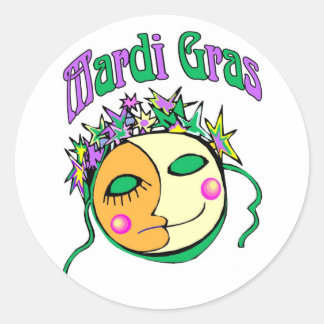 MArdi Gras Classic Round Sticker
