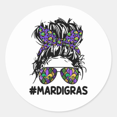Mardi Gras Classic Round Sticker