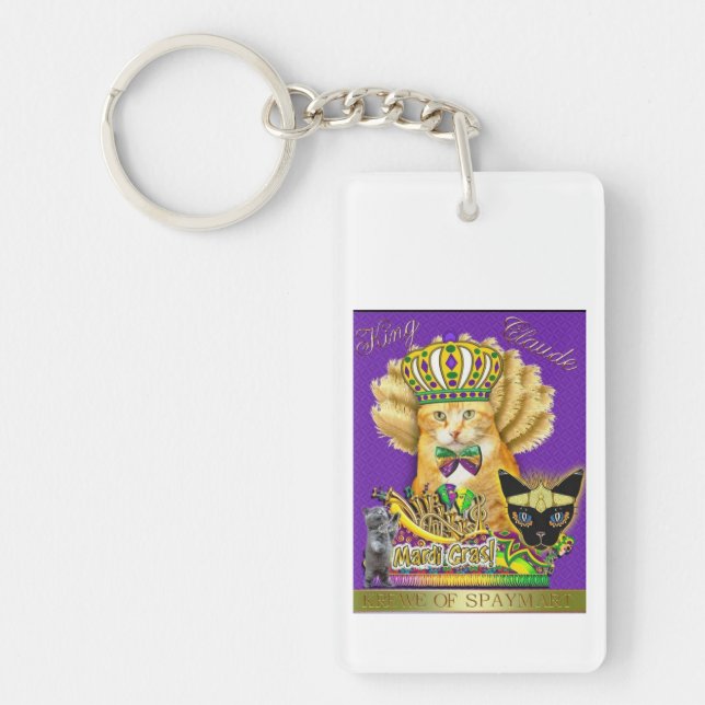 Mardi Gras Claude Keychain (Front)