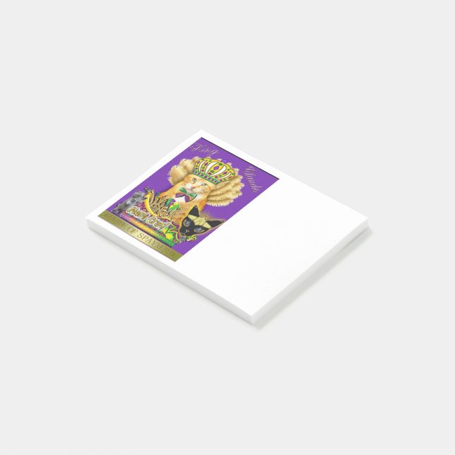 Mardi Gras Claude Post-It Notes (Angled)