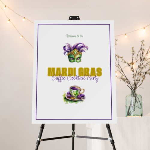 Mardi Gras Coffee Cocktail Welcome Sign