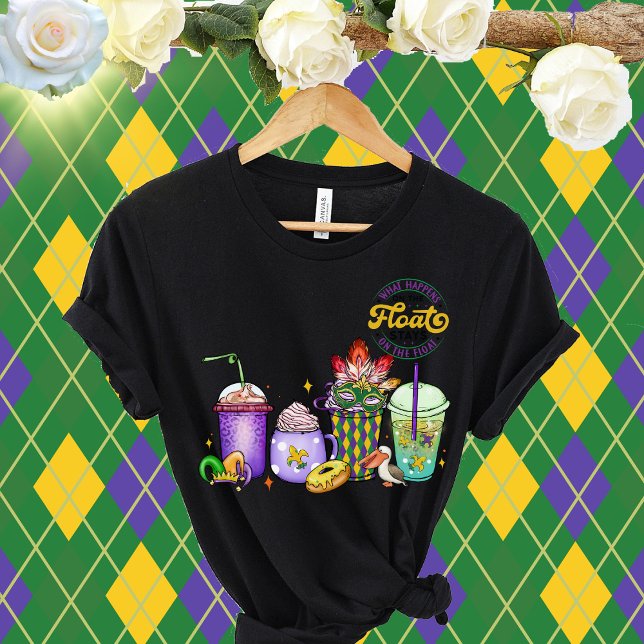 Mardi Gras Coffee Cup-What Happen On The Float T-Shirt (Creator Uploaded)