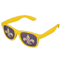 Mardi Gras Colored Fleur De Lis Novelty Glasses Mardi Gras Colored Fleur De Lis Novelty Glasses