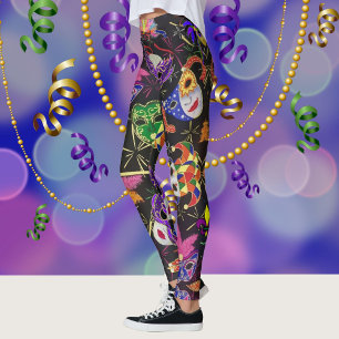 Mardi gras leggings cheap