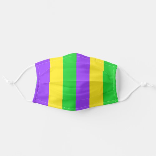 Mardi Gras Colors New Orleans Striped Pattern Adult Cloth Face Mask