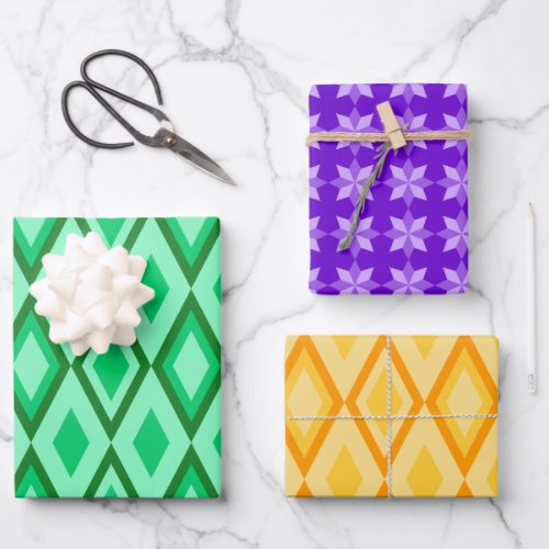 Mardi Gras Colors  Wrapping Paper Sheets