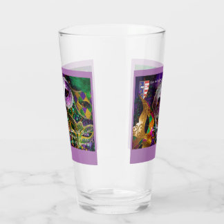 Mardi Gras Commemorative Glass Tumbler #1