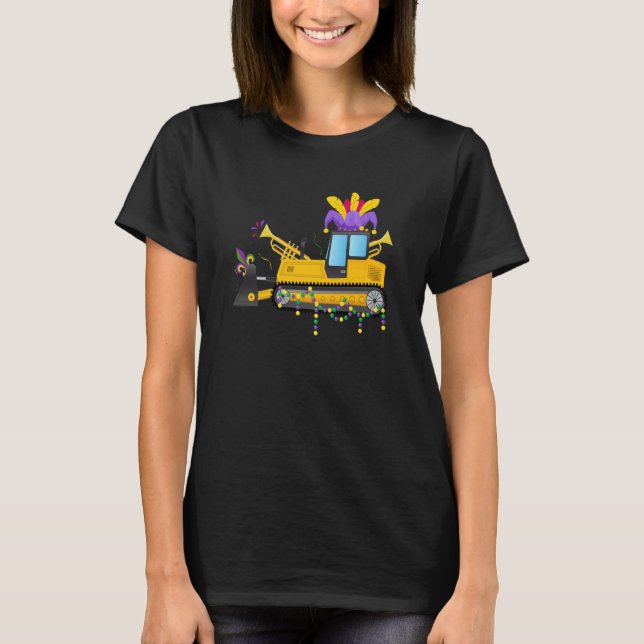 Mardi Gras Construction Celebrations Fat Tuesday P T-Shirt (Front)