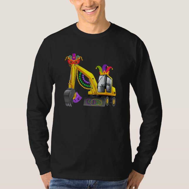 Mardi Gras Construction Celebrations Fat Tuesday P T-Shirt (Front)