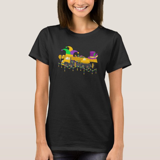 Mardi Gras Construction Celebrations Fat Tuesday P T-Shirt (Front)