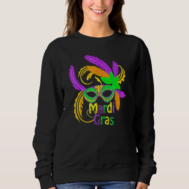 Mardi Gras Cool Pancake Tuesday Holiday Funny_2 Sweatshirt (Front)