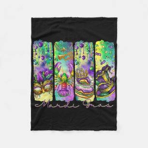 Mardi Gras Coquette Bow Costume Women Men Shenanig Fleece Blanket