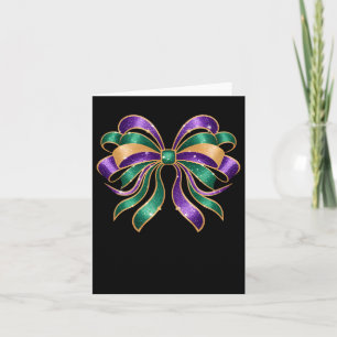 Mardi Gras Coquette Bow Fat Tuesday New Orleans Fu Card