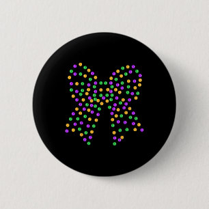 Mardi Gras Coquette Bow New Orleans Coquette Bow M Button