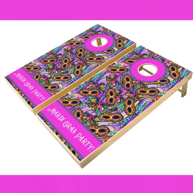 Mardi Gras Cornhole Set (Creator Uploaded)