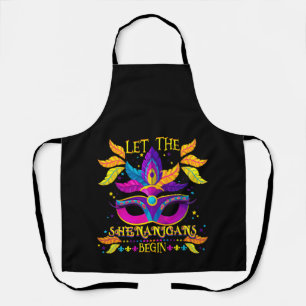 Mardi Gras Costume Let The Shenanigans Begin Mask Apron