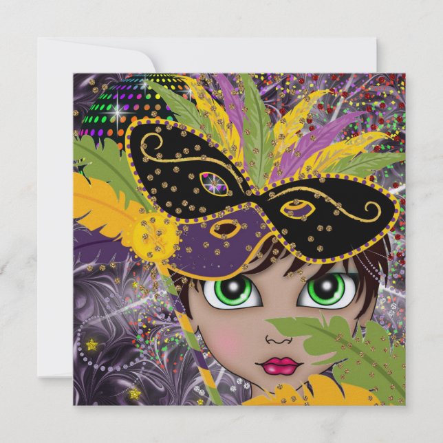 Mardi Gras Costume Party Invitation by SRF (Front)