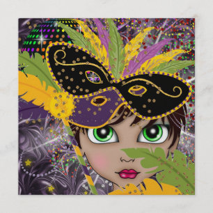 Mardi Gras Costume Party Invitation by SRF