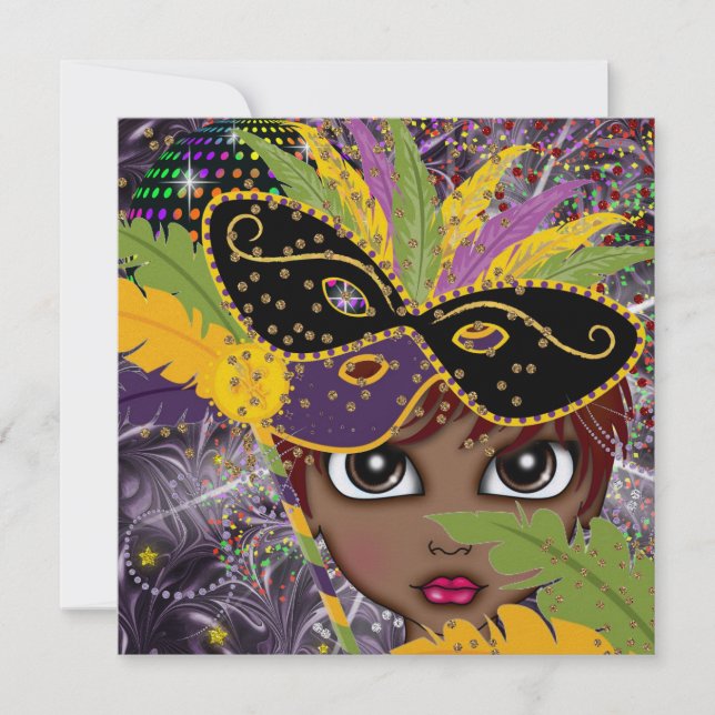 Mardi Gras Costume Party Invitation by SRF (Front)