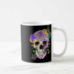 Mardi Gras Costume Sugar Skull Carnival Party Men Coffee Mug