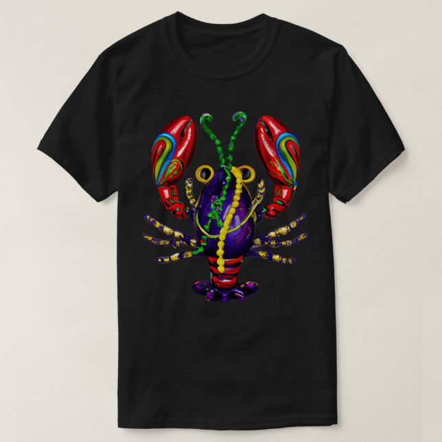 Mardi Gras Crawfish 2 TShirt (Design Front)