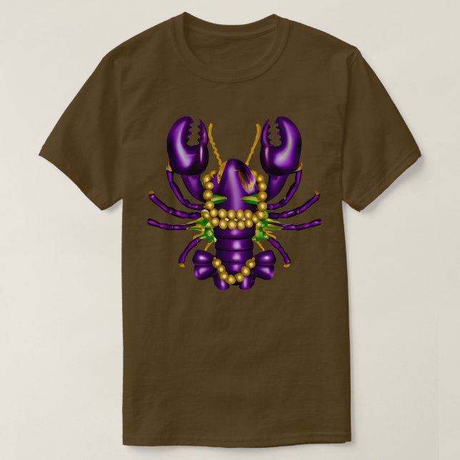 Mardi Gras Crawfish 3 TShirt (Design Front)