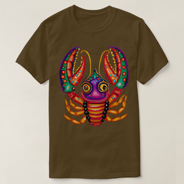 Mardi Gras Crawfish 4 TShirt (Design Front)
