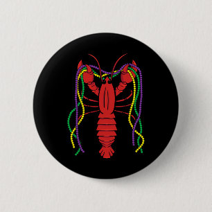 Mardi Gras Crawfish Costume Carnival Crayfish Cele Button