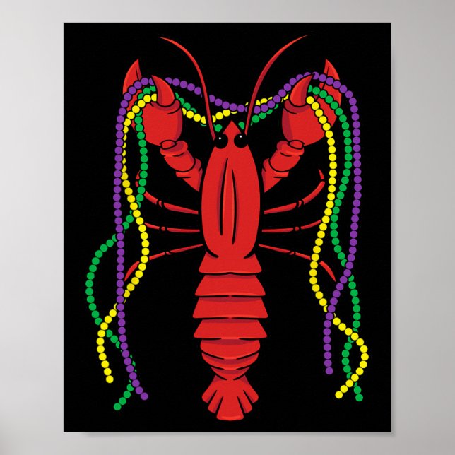 Mardi Gras Crawfish Costume Carnival Crayfish Cele Poster (Front)