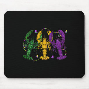 Mardi Gras Crawfish Funny Retro Parade Costume Adu Mouse Pad