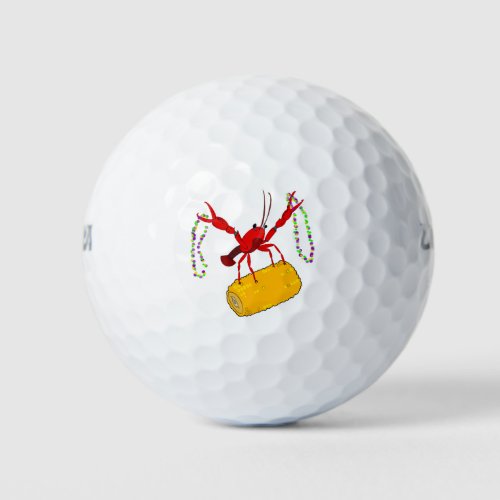 Mardi Gras Crawfish Golf Ball