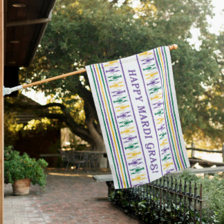 Mardi Gras Crawfish House Flag
