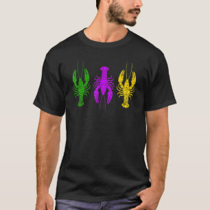 Mardi Gras Crawfish Jester Hat Bead New Orleans T-Shirt