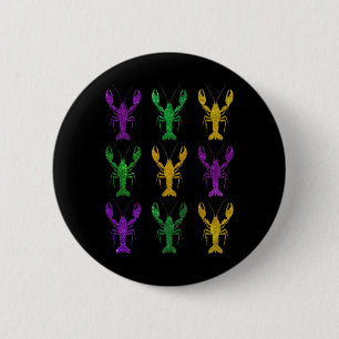 Mardi Gras Crawfish Party Parade Costume Men Women Button