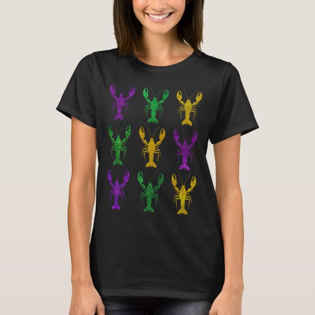 Mardi Gras Crawfish Party Parade Costume Men Women T-Shirt (Front)