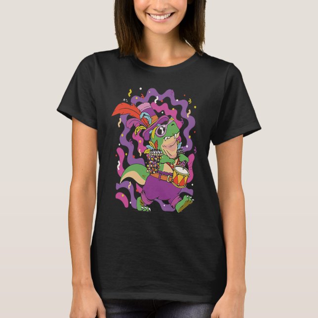 Mardi Gras Crocodile Carnival Fat Tuesday New Orle T-Shirt (Front)