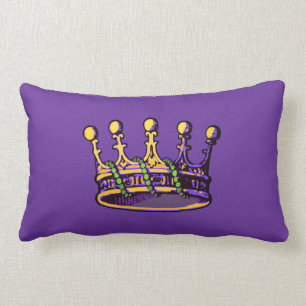 Mardi Gras Crown apparel and gifts Lumbar Pillow