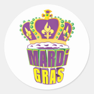 Mardi Gras Crowns Peel'N Place Stickers/ Clings