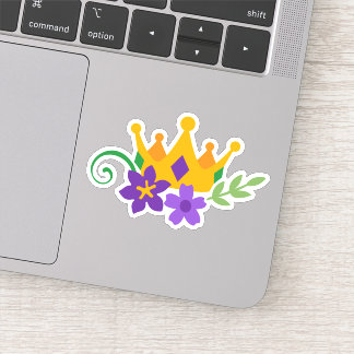 Mardi Gras Crown Fat Tuesday Die Cut Sticker