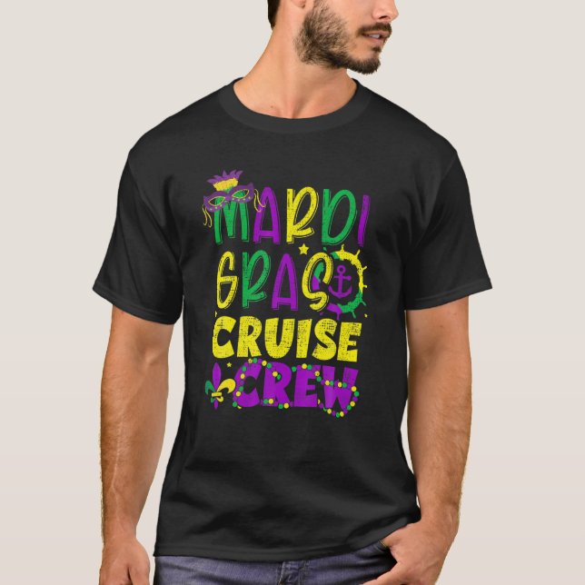 Mardi Gras Cruise 2022 Matching Family Carnival Ho T-Shirt (Front)