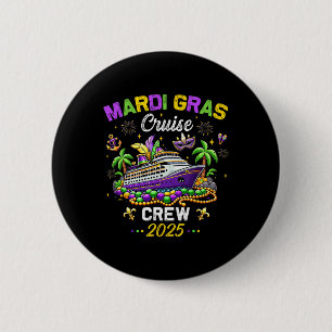 Mardi Gras Cruise 2025 Vintage Family Matching Tri Button