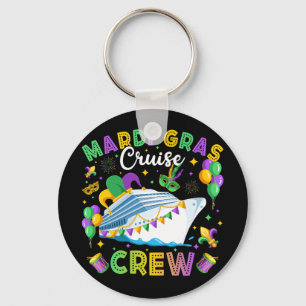 Mardi Gras Cruise Crew Matching Keychain
