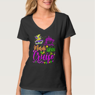 Mardi Gras Cruise Cruising Mask Cruise Ship Party  T-Shirt