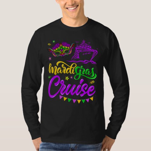 Mardi Gras Cruise Cruising Mask Cruise Ship Party  T_Shirt