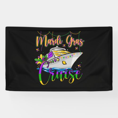 Mardi Gras Cruise Matching Family Carnival Party Banner